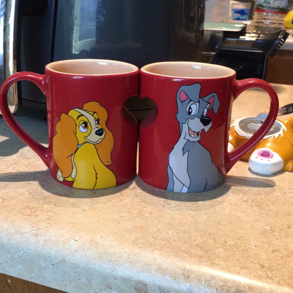 Disney lovers! Lady and the Tramp matching mugs from Disneyworld, never used